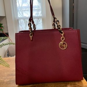 sofia large saffiano leather tote